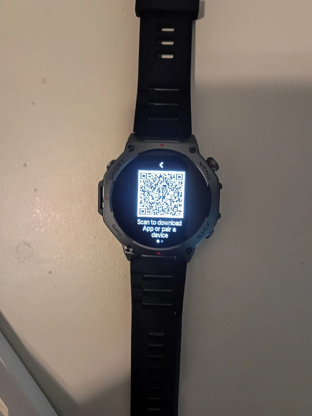 Black Sport Smartwatch with Fitness Tracking